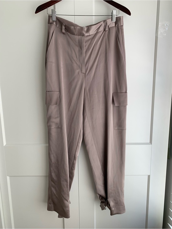 Babaton Pants - Babaton Taupe Cargo-Style Track Pants